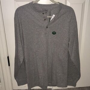 Men’s Carefree Unshrinkable Tee, Traditional Fit, Long-Sleeve Henley